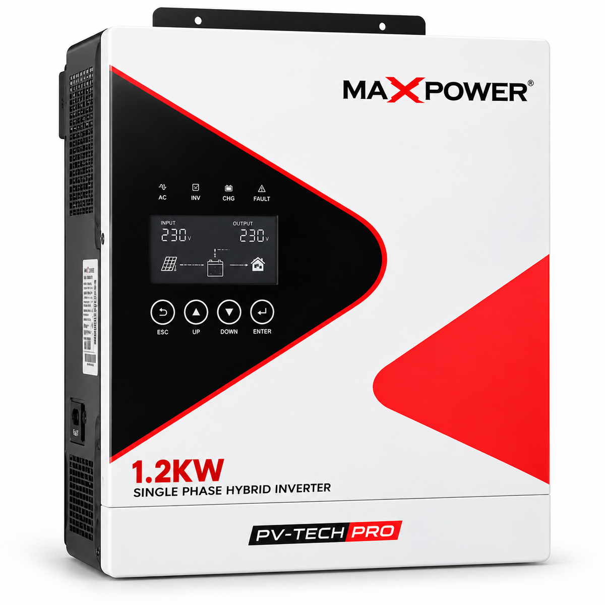 MaxPower PV Tech 1200 – 1.2kW Single Phase Hybrid Solar Inverter