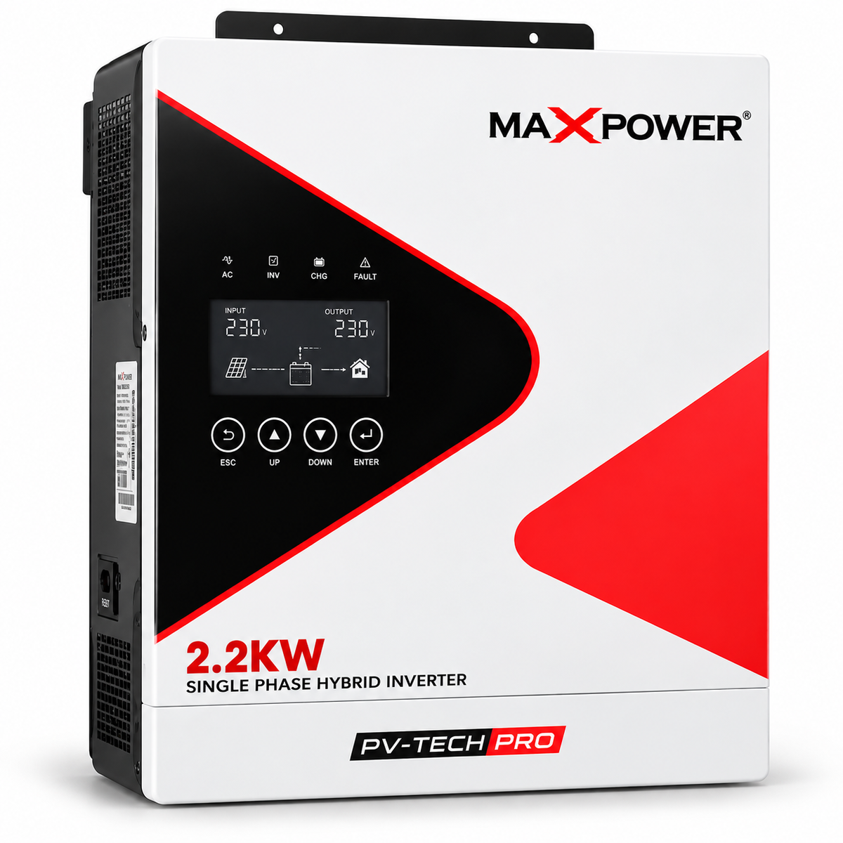 MaxPower PV Tech 2200 – 2.2kW Single Phase Hybrid Solar Inverter