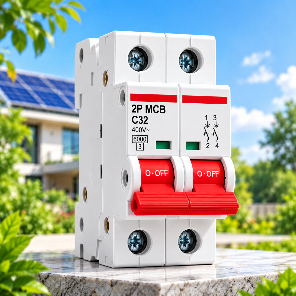 2P MCB Circuit Breaker – Dual Pole Electrical Protection