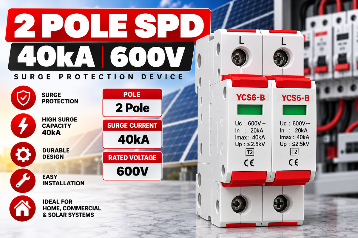 2 Pole SPD 40kA 600V – Surge Protection Device