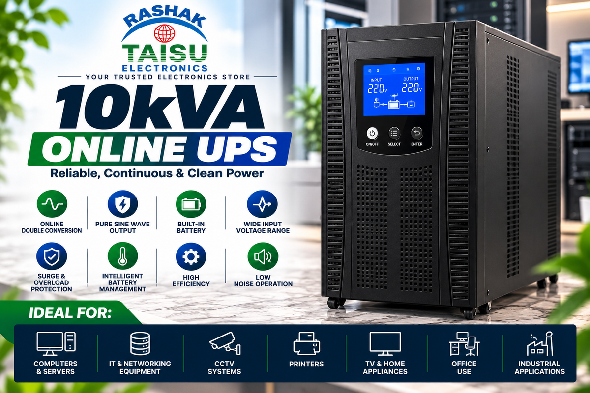 RASHAK TAISU 10kVA Online UPS – Reliable Continuous Power