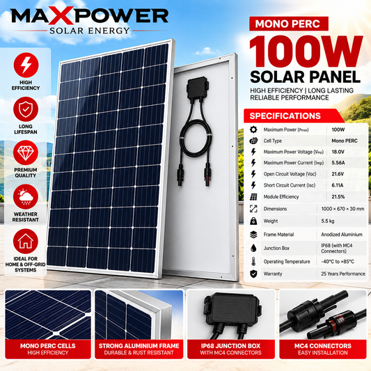 MaxPower 100W Mono PERC Solar Panel