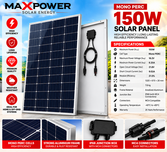 MaxPower 150W Mono PERC Solar Panel