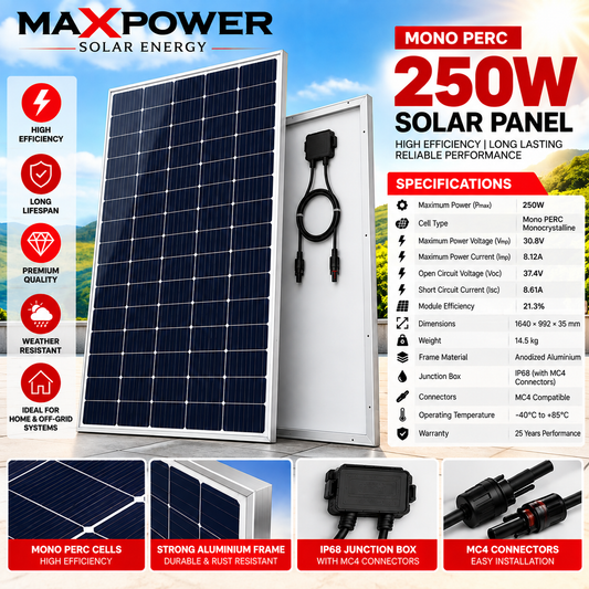 MaxPower 250W Mono PERC Monocrystalline Solar Panel
