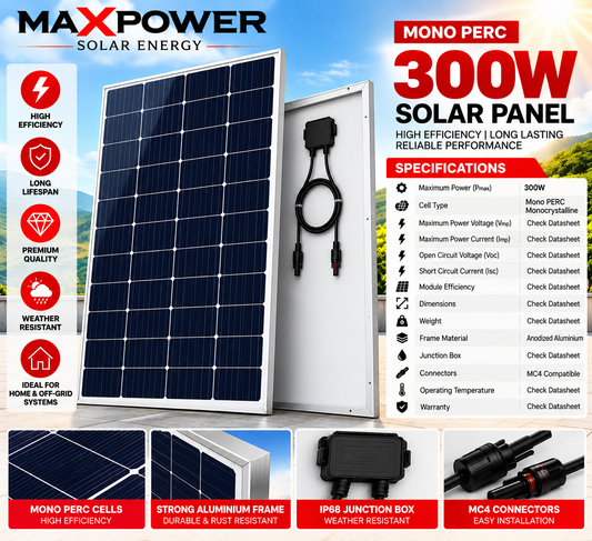 MaxPower 300W Mono PERC Monocrystalline Solar Panel