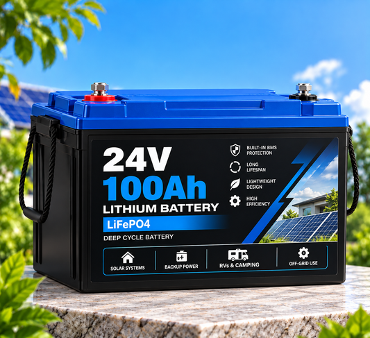 24V 100Ah LiFePO4 Lithium Battery – Deep Cycle Solar Battery