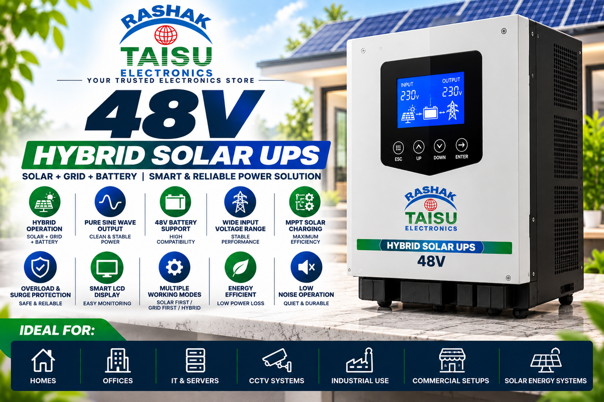 RASHAK TAISU 48V Hybrid Solar UPS – Smart Solar Power Solution